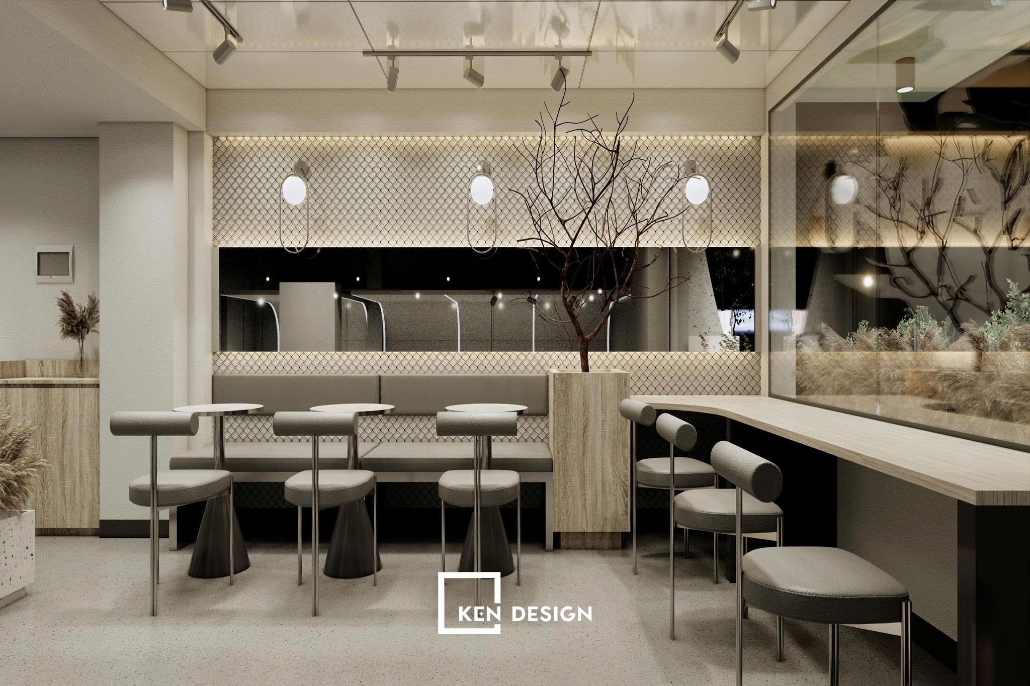 Concept hiện đại quán cafe Phiêu Thái Thịnh